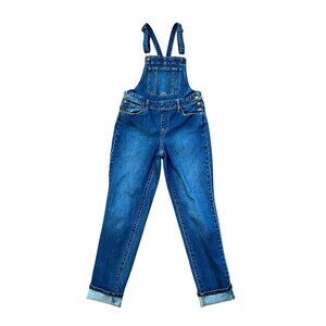 Universal Thread Highrise Cropped Medium Wash Denim Overalls (25/0)